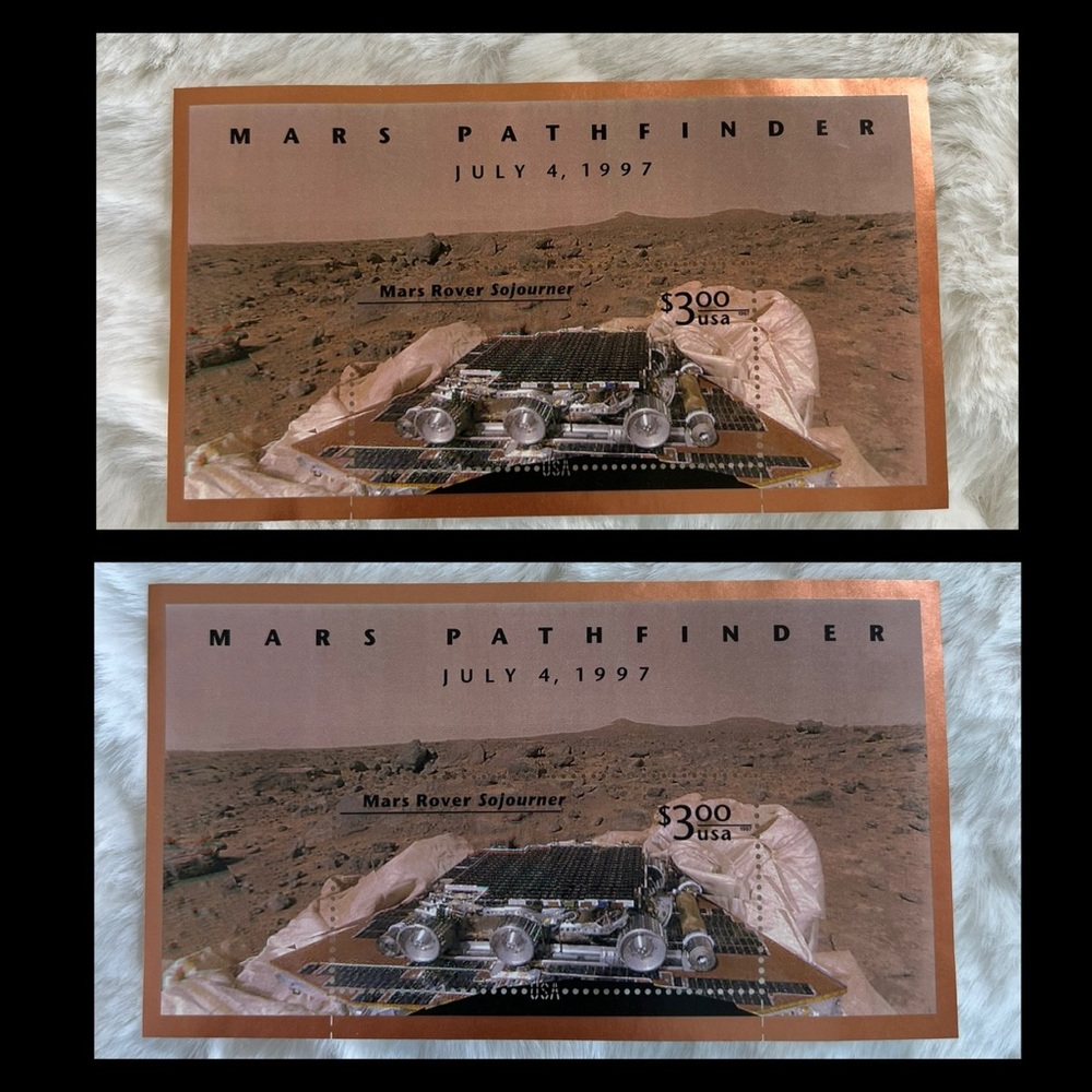 2 Mars Pathfinder July 4 1997 Mars Rover Sojourner $3.00 US Postage Stamp